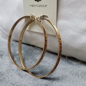 Leopard hoop earrings